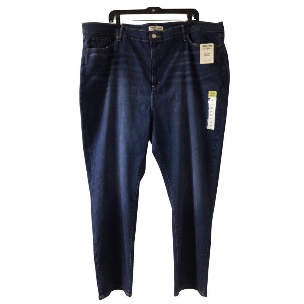 NWT Signature by Levi Strauss Jeans Women’s 26 S Short Blue High Rise Straight